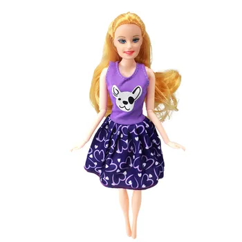 1 Комплект Дрехи за Кукли Принцеси, Всекидневен Костюм Модел, Поли, Дрехи за Барби Кукли, Аксесоари, Модни Играчки