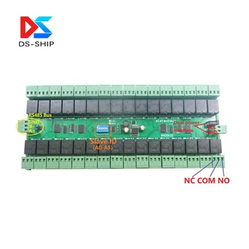  12 В 24 В 32-канален DIN-шина RS485 реле Modbus RTU протокол за дистанционно управление на АД такса за разширяване на
