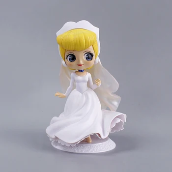  16 см Диснеевская Принцеса Q Карикатура Версия на Снежанка да се Ожени Сватбена Рокля PVC Фигурка Модел Играчки, Детски Подаръци