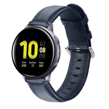  20 мм Кожена Каишка За часовник Galaxy Watch Active2 40 мм Въжета Active 2 44 мм Каишка 20 мм за Samsung Galaxy Watch Active 2 каишка за часовник
