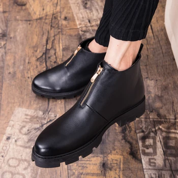  2019 г. Обувки от естествена кожа Ръчно изработени Модни Улични Обувки От Естествена Телешка Кожа Buty Meskie Мъжки Ежедневни Обувки Chaussure Homme VII