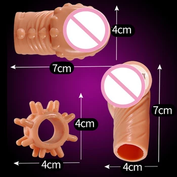  3 в 1 регулируема силикон петушиное пръстен, необичайни презервативи, ръкав за пениса, ултра секс-играчка, главата на пениса, секс продукти, петел пръстен за мъже O15