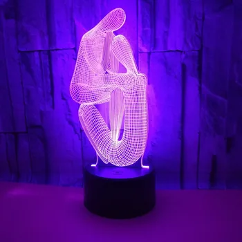  3D Лампа Визуална Илюзия лека нощ Акрилни лека нощ Цветни Коледни Декорации Светлини Свети Валентин Подаръци За Рожден Ден