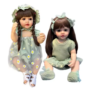 55 см Принцеса Бети цялото Тяло Винил Bebe Reborn С Видими Венами Реалистични Истински Кукли за Деца Коледен Подарък за Момичета
