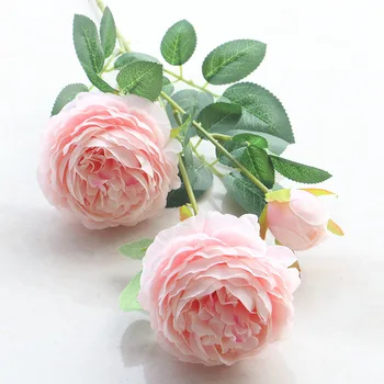  5шт 16 цвята 3 вилици изкуствена коприна цвете хортензия цветя направи си САМ сватбена украса на дома декоративни бял розов