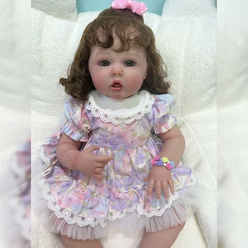  60 см Възстановената Кукла Бебе Момиче Принцеса Детски Играчки за Деца на рождения Ден на Коледа