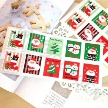  800set САМ Печене печат на етикети Коледно дърво печат Подарък Тагове фестивал Санта Страна на Етикета на Знаци за Бижута и Аксесоари