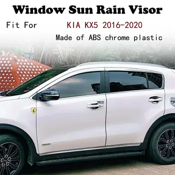  ABS Хромиран пластмасов Прозорец Козирка Вентилационни Завеси за Защита Срещу Слънце и Дъжд автомобилни аксесоари За KIA KX5 2016-2020