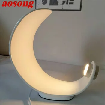  AOSONG Модерна Настолна Лампа Проста Креативна Лунната Лодка LED Украса на Стаята за Масаж Спалня Нощно Шкафче