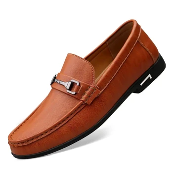  DAFENP/Нов дизайн, мъжки лоферы от волска кожа, мека гумена подметка, ежедневни обувки от естествена кожа, ежедневни обувки за шофиране, 38-46