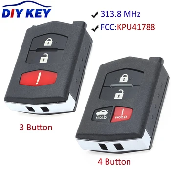  DIYKEY FCC ID: KPU41788 Подмяна на дистанционно автомобилния ключ fob 3 или 4 бутона за Mazda 6 2006-2008, RX-8 2004-2008