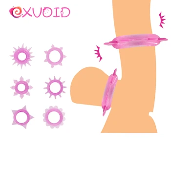  EXVOID 3 БР. Петел Силикон Пръстен Забавяне на Еякулацията Еластично Пръстен За Пенис, Секс Играчки за Мъже Ерекция Интимни Стоки Свързването на Скротума
