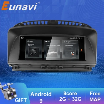  Eunavi 2din Android Автомобилен мултимедиен плеър за BMW 5 серия E60 E61 E63 E64 E90 E91 E92 СМС iDrive CIC Радио GPS 4G Ram + 64G Rom