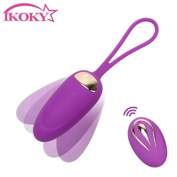  IKOKY Стимулатор на Клитора 12 Скорости USB, Акумулаторна батерия Водоустойчив Безжично Дистанционно Управление Секс Играчки за Жени Вибрираща Яйце