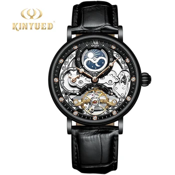  KINYUED висок клас на Марката Луксозни Мъжки Часовник 2020 Автоматични Механични Ръчни Часовници, Спортни Часовници с фазата на Луната relogio automatico masculino