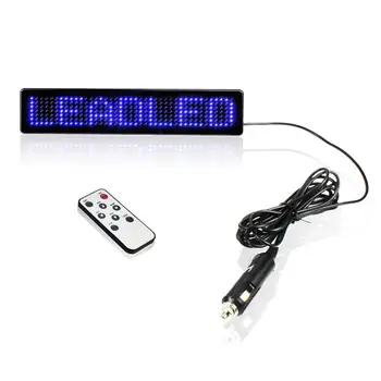  Led Дисплей Автомобилен Знак На Синя Led Лампа Програмируеми Прокручивающаяся Подвижна Дъска За Показване На Съобщения Дистанционно Управление Led Гумата Цифрен Дисплей