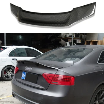  R Стил карбон на Задния Спойлер на Багажника Крило, Подходящи за Audi A5 4 врати, 2 Врати, Седан 2010-2015
