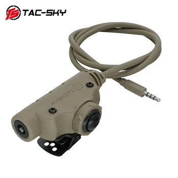  TS TAC-SKY Тактическа Слушалки ПР Plug 3.5 мм Адаптер Тактически Телефона за разговор ПР U94 V2 ПР е Съвместим с PELTOR COMTAC
