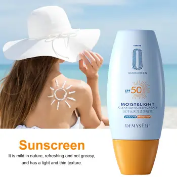  UV-слънцезащитен крем Нискомаслено Хидратираща Грижа за кожата Водоустойчив и устойчив на пот Слънцезащитен крем за лице PA+++ SPF50+ Лято