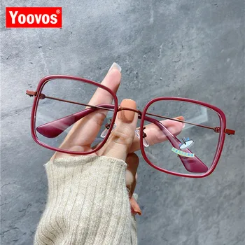  Yoovos 2021 Рамки За Очила Дамски Анти Синя Светлина Дамски Слънчеви Очила, Оптични Очила Маркови Рамки За Очила За Жени Реколта Okulary