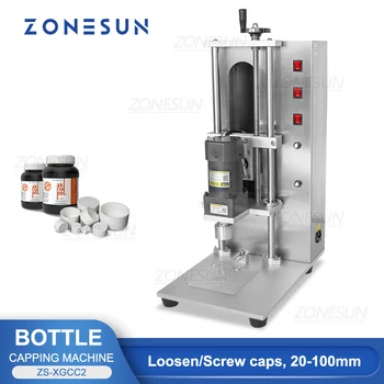  ZONESUN ZS-XGCC2 Укупорочная Машина за Завиване на Пластмасови, алуминиеви капачки за бутилки с Откручивающейся горната опаковъчната продукция