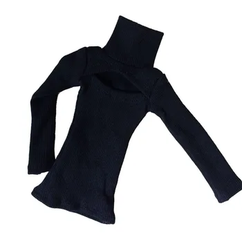  [wamami] 50 # Черен пуловер за гърдите / Плътен трикотаж За 1/4 MSD DOD BJD Dollfie