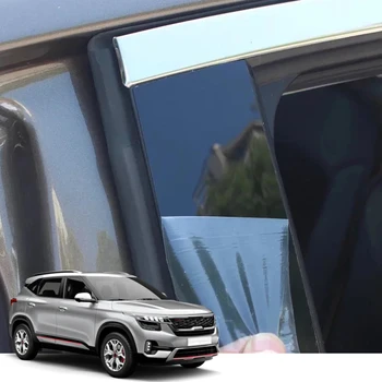  Автомобилен Стайлинг PVC За KIA Seltos SP2 2019-2022 Довършителни Багажник Прозореца на Колата Стикер Средната Колона BC Стикер Външни Автоаксесоари