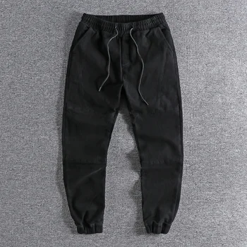  Гамаши пролет 2023 мъжка мода японски универсален и есенни мъжки панталони от мек памук свободни ежедневни панталони панталони продажба 0580