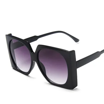  Големи Квадратни Слънчеви Очила Дамски 2023 Луксозни Маркови Дизайнерски Ретро Прозрачни Слънчеви Очила За Жени Големи Черни Нюанси oculos UV400