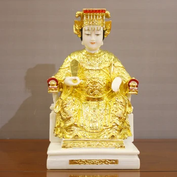  Европа, Америка, Азия Домашен магазин благородна статуя на Бог безопасна златна късмет Мазу Бог на морето Гуаньинь нефритовая позлатена статуя