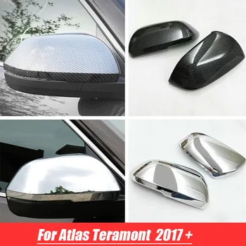  За Atlas Teramont 2017 2018 2019 2020 ABS Огледалото и Карбоновое влакна Автомобилно огледало за обратно виждане Капак Завърши аксесоари за стайлинг на автомобили 2 бр.