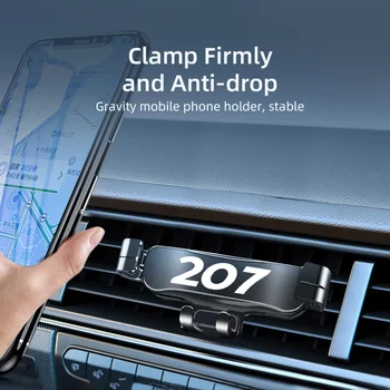  За Peugeot 207 Климатик воздуховыпускной определя скоба за телефон Авто скоба за мобилен телефон, навигация скоба Вътрешна Аксесоари
