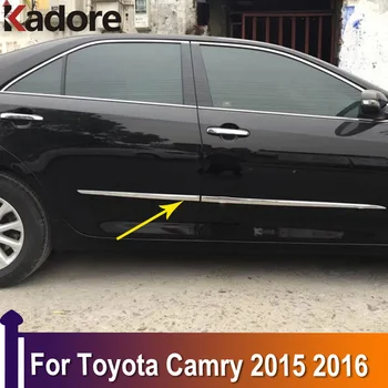  За Toyota Camry 2015-2016 Хромирани Вратата на Формоване на Купето Накладки Накладки Накладки на прагове Аксесоари Не са подходящи за американските модели автомобили