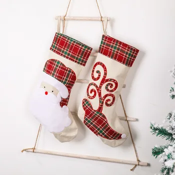  Коледен Домашен Подарък Пакет Коледни Торбички Украса Дядо Коледа Декорации Весели Чанти Мистична Кутия Чорапи Чорапи Подаръци Украса