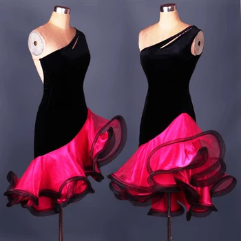  Конфигуриране на латиноамерикански танц костюм секси рокля за латино танци женствена рокля за латино танци L043