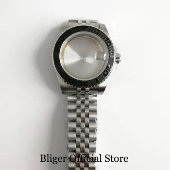  Корпус Мъжки часовник от неръждаема Стомана, 40 мм, с Матирано Безелем Подходящ за ЕТА 2836 Механизъм MIYOTA
