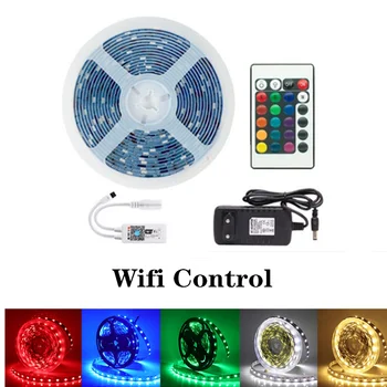  Ленти led Светлина Гъвкава RGB Диод За Украса Осветление Водоустойчива Лампа Светлинен Струнен Декор SMD Bluetooth, WIFI Контролер