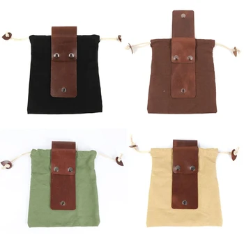   Многофункционална поясная чанта Sa-ск за събиране на камъни, черен/ Кафяв / Зелен/ хакове, поясная чанта, тактилни Вощеный платно