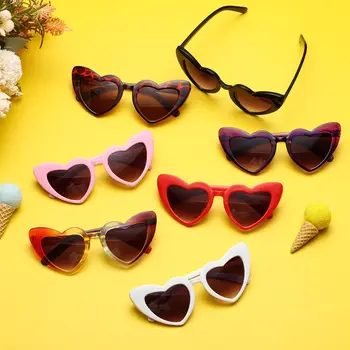  Момчета и Момичета във формата На Сърце Розови Vintage слънчеви очила Детски слънчеви очила Слънчеви очила във формата на сърце Слънчеви очила за деца от 3-9 години
