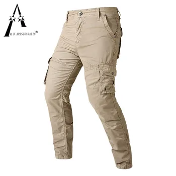  Мъжки панталони-карго, най-качествени памучни панталони, ежедневни панталони, на едро, мъжки панталони, обикновена преки свободни панталони, градинска облекло