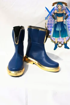  Направен по поръчка сини Обувки Miki Sayaka от Puella Magi Madoka Magica за Cosplay
