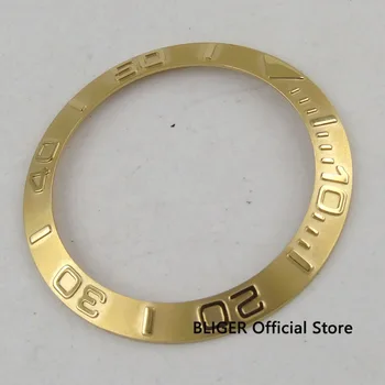  Нова Мода Луксозни 38 мм Златни керамични часовници bezel Златни поставяне на етикети, подходящи за 40 мм Субавтоматический Механизъм мъжки ръчен часовник bezel54
