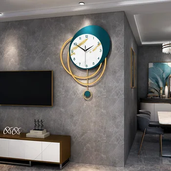 Нови модерни прости часовници стенни часовници всекидневна мода декорация на дома часовник европейския светлина луксозни творчески стенни часовници Модерни