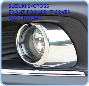  По-висока звезда ABS хром 2 елемента покриване на предната противотуманной фарове на автомобил, покриване на противотуманной фарове за Suzuki S-cross 2014