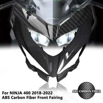  Размерът на Носа на Кутията Фарове Обтекател ABS Покритие От Въглеродни Влакна Модел За KAWASAKI NINJA 400 2018-2021 Обтекател Мотоциклет Качулка