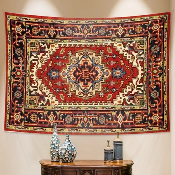  Ретро геометрично изображение на мандала гоблен бохемски интериор спалня стенен начало декор хипи кърпи килимче за йога
