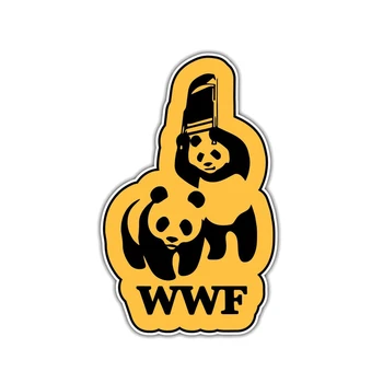  Самоличността на Колата Стикер PVC Светлоотразителни Панда на WWF Стикер 9 см. * 14,4 см