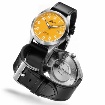  Сдвоени Часове за двойки Корпус от неръждаема Стомана Механичен Часовник с Автоматично Луксозен Механизъм Швейцарски Часовници от Стъкло: Сапфир