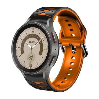  Силиконови Гривни За Samsung Galaxy Watch5 Pro 45 мм/Час 4 5 40 44 мм Смарт Часовник Каишка Каишка Часовник 4 Класически 42 46 мм Гривна