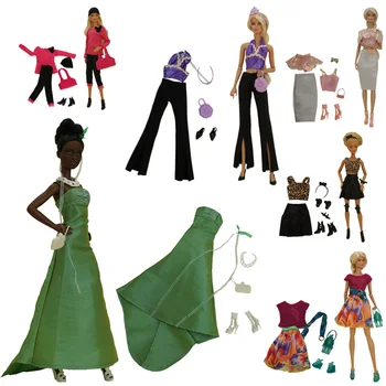  Смесете Един Комплект Кукла Пълно Рокля Супер Модел Облекло Casual Облекло С Аксесоари За 1/6 BJD Кукла Момиче Кукла Играчки За Момичета Подаръци